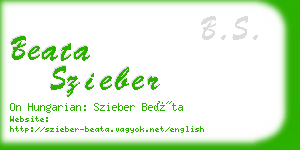 beata szieber business card